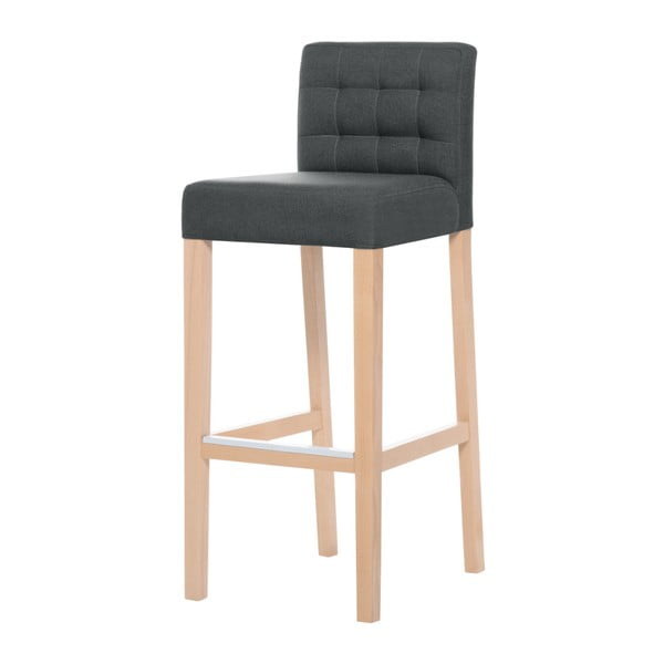 Svetlosivá barová stolička s hnedými nohami Ted Lapidus Maison Jasmin
