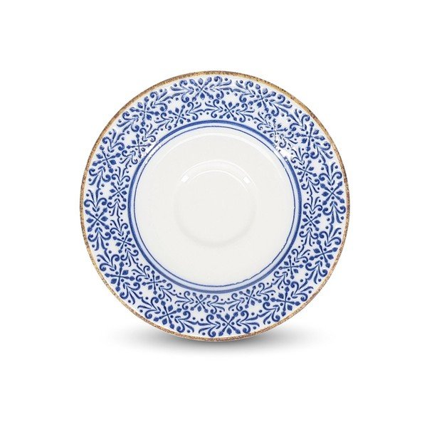 Biely/modrý porcelánový tanierik ø 14 cm Azul – BonBistro