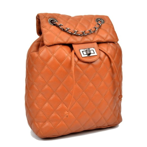 Koňakovohnedý kožený batoh Anna Luchini Lucy-image-1