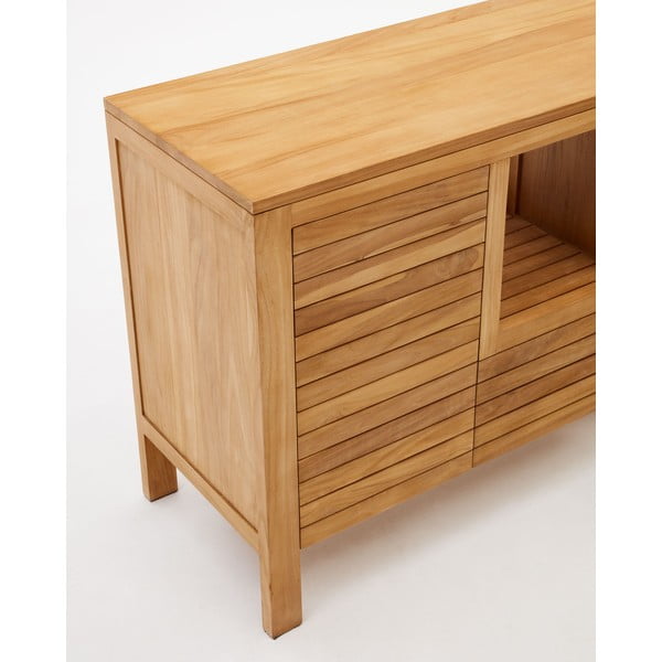 Nízka skrinka pod umývadlo z teakového dreva v prírodnej farbe 120x80 cm Neria – Kave Home-image-4