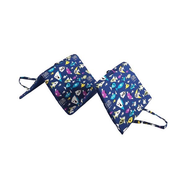 Modrý záhradný sedák na ležadlo 49x137 cm Fishes – B.E.S.