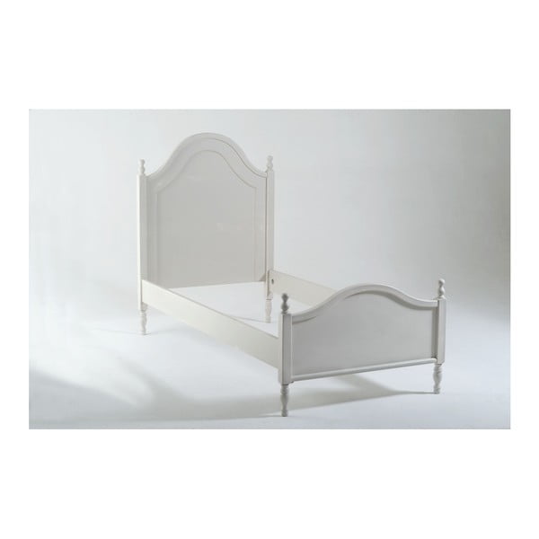 Krémová drevená jednolôžková posteľ Castagnetti Nadine, 90 x 200 cm
