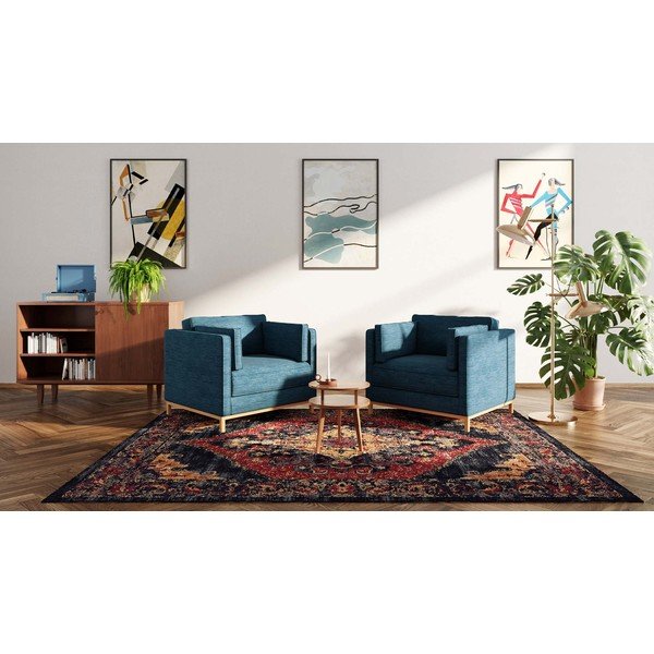 Tmavomodré relaxačné kreslo Celerio – Ame Yens-image-4