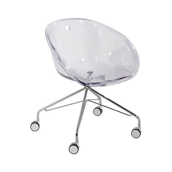 Transparentná stolička na kolieskach Pedrali Gliss 968-image-1