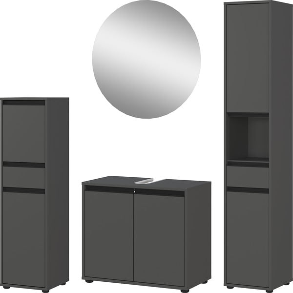 Antracitová kúpeľňová zostava Lemont – Germania