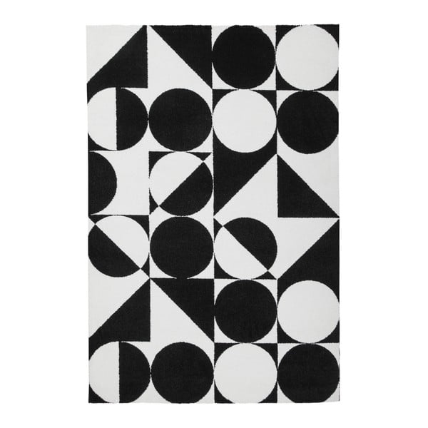 Čierno-biely koberec Obsession My Black & White Kalo, 80 × 150 cm