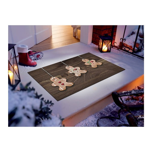 Vysokoodolný koberec Webtappeti Natale Gingerbreads, 60 × 110 cm