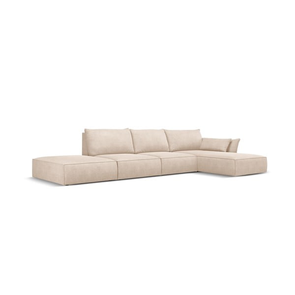 Béžová rohová pohovka (pravý roh) Vanda - Mazzini Sofas-image-2