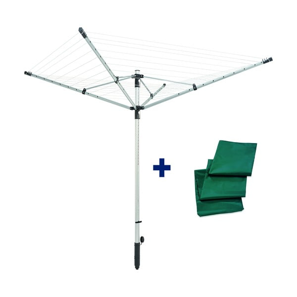 Vonkajší sušiak na bielizeň v striebornej farbe 50 m LinoLift 500 – LEIFHEIT