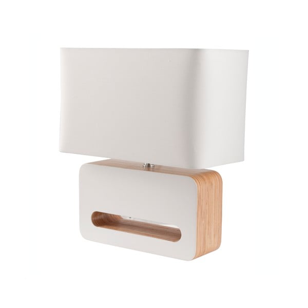 Biela stolová lampa Zuiver Wood
