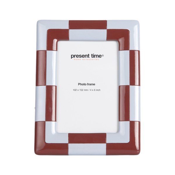 Vínovočervený/svetlomodrý polyresinový rámček 16x21 cm Firenze – PT LIVING