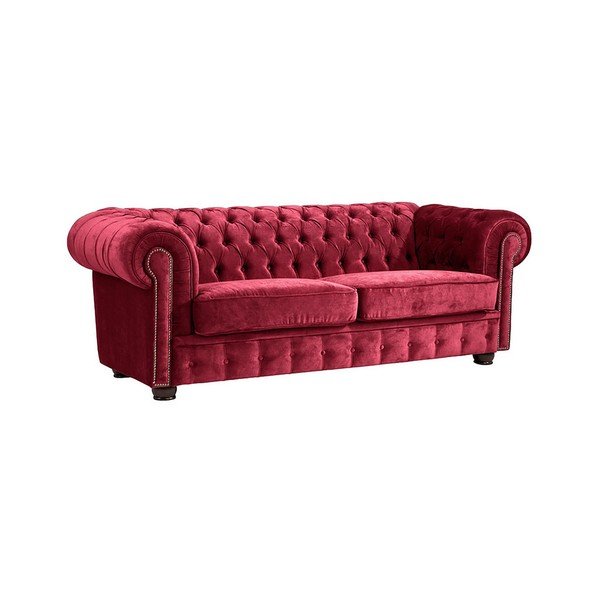 Červená pohovka Max Winzer Norwin Velvet, 174 cm