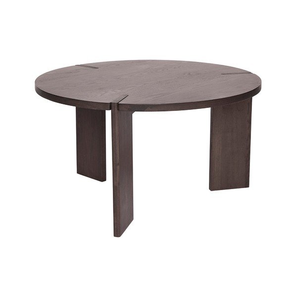 Okrúhly konferenčný stolík z jaseňového dreva v tmavo prírodnej farbe ø 65 cm Oy – OYOY Living Design