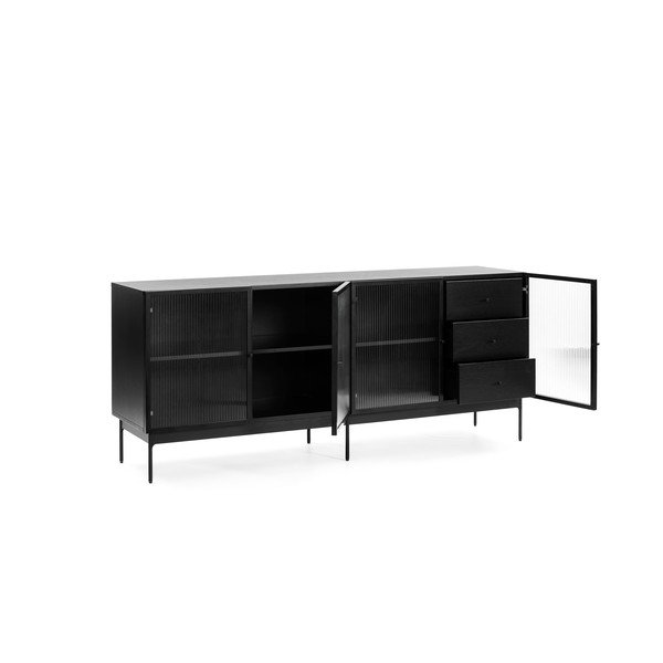 Čierna komoda Teulat Blur, šírka 180 cm-image-3