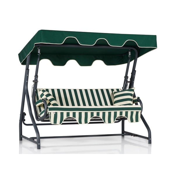 Zelená kovová záhradná hojdačka Ruta 3 – Floriane Garden-image-1