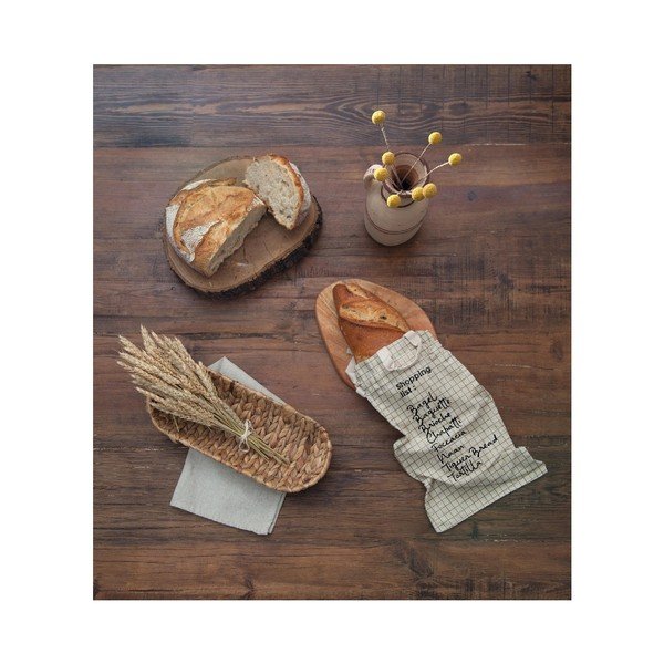 Látkový vak na chlieb s prímesou ľanu Really Nice Things Bag Shopping, výška 42 cm-image-1