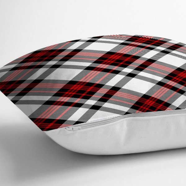 Červeno-sivá dekoratívna obliečka na vankúš Minimalist Cushion Covers Flannel, 35 x 55 cm-image-1