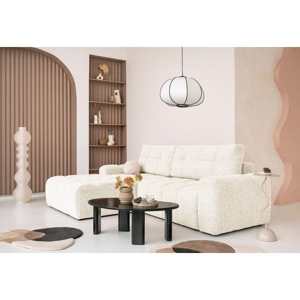 Krémová rozkladacia modulárna rohová pohovka s úložným priestorom (ľavý roh) Lulu – Miuform-image-1