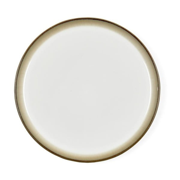 Krémovobiely kameninový plytký tanier Bitz Mensa, priemer 27 cm