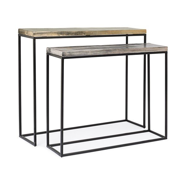 Kovové konzolové stolíky v súprave 2 ks 29x99 cm Amira – Bizzotto