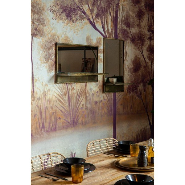 Nástenné zrkadlo s poličkou 37x61 cm Feyza – White Label-image-4
