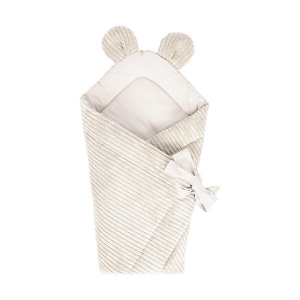 Béžová menčestrová detská zavinovačka 35x65 cm – Meowbaby