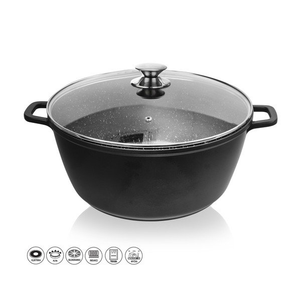 Hliníkový hrniec so sklenenou pokrievkou Orion Grande, 32 cm-image-2