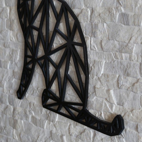 Čierna nástenná dekorácia Black Cat, 39 × 65 cm-image-2