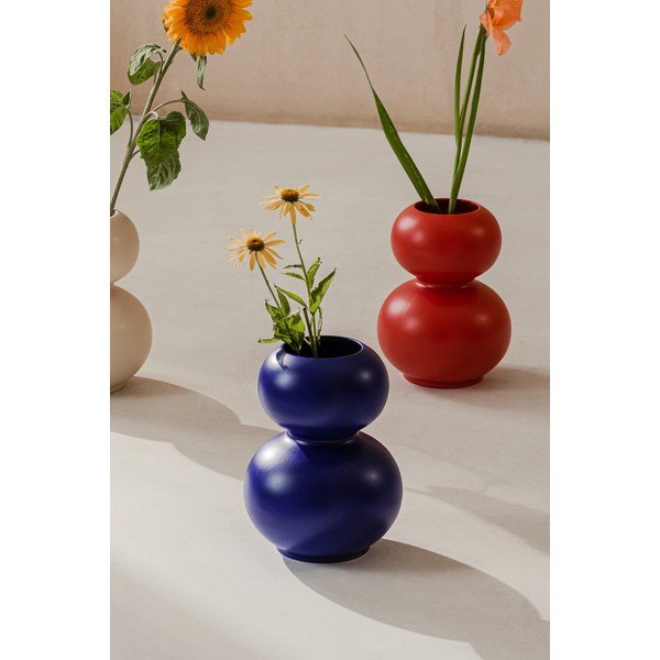 Tmavomodrá keramická váza (výška  36 cm) Tuga – noo.ma-image-3