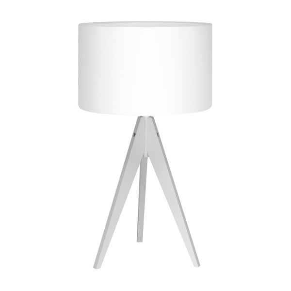 Biela stolová lampa 4room Artist, biela lakovaná breza, Ø 33 cm