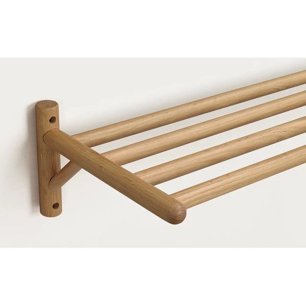 Závesná polica na topánky z dubového dreva v prírodnej farbe Milford - Rowico-image-2