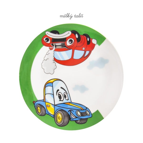 3-dielna detská porcelánová jedálenská súprava Orion Cars-image-3