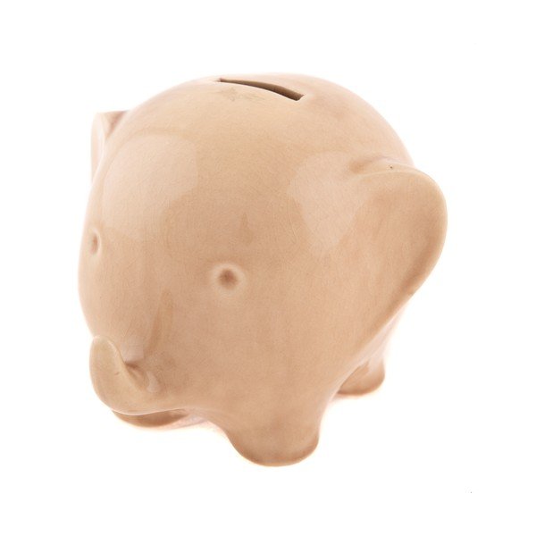 Hnedá keramická pokladnička Dakls Elephant, výška 11,5 cm