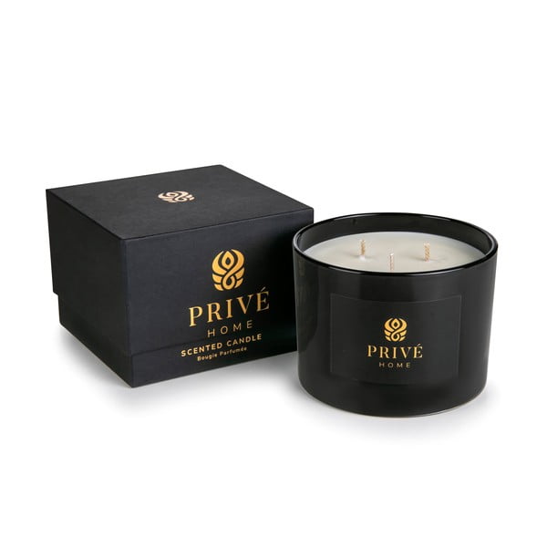 Vonná  sójová sviečka doba horenia 35 h Black Wood – Privé Home-image-2