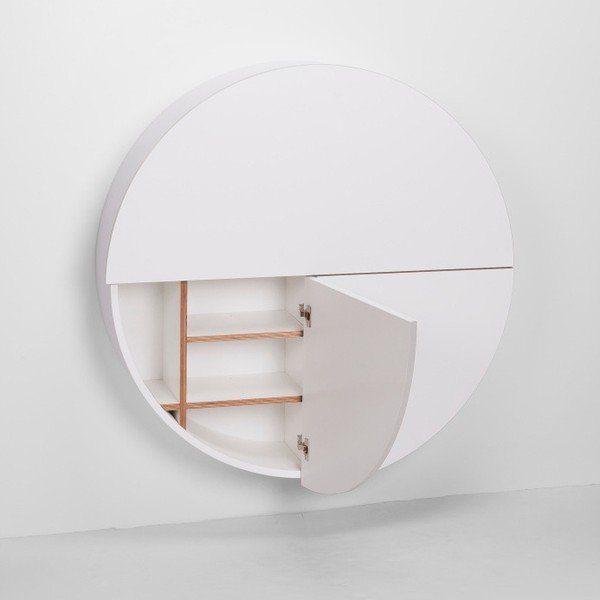 Biely multifunkčný nástenný stôl EMKO Pill-image-3