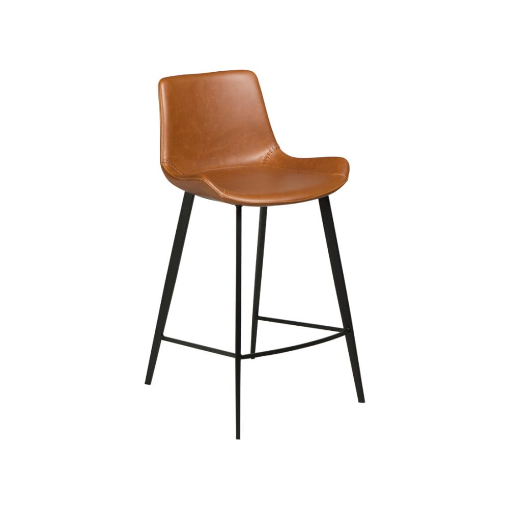 Svetlohnedá barová stolička z imitácie kože DAN-FORM Denmark Hype