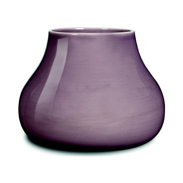Tmavoružová kameninová váza Kähler Design Botanica, výška 7 cm
