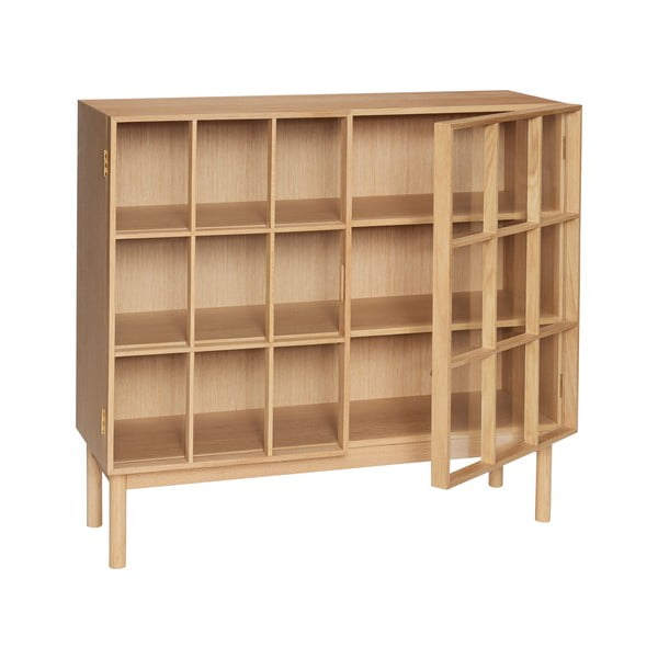 Vitrína z dubového dreva 100x90 cm Shoji - Hübsch-image-4