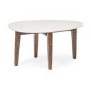 Biely/v prírodnej farbe konferenčný stolík s mramorovou doskou 50x70 cm Sylvester – Bizzotto