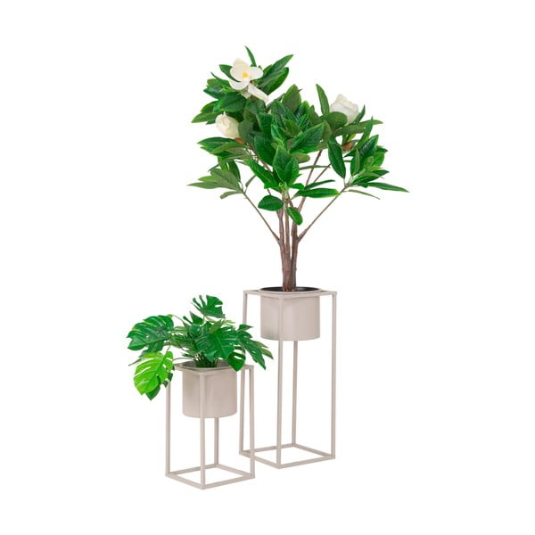 Súprava 2 béžových kovových kvetináčov House Nordic Marla-image-2