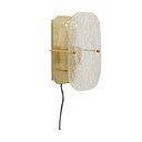 Nástenné svietidlo do zásuvky v mosadznej farbe Ruffle – Hübsch