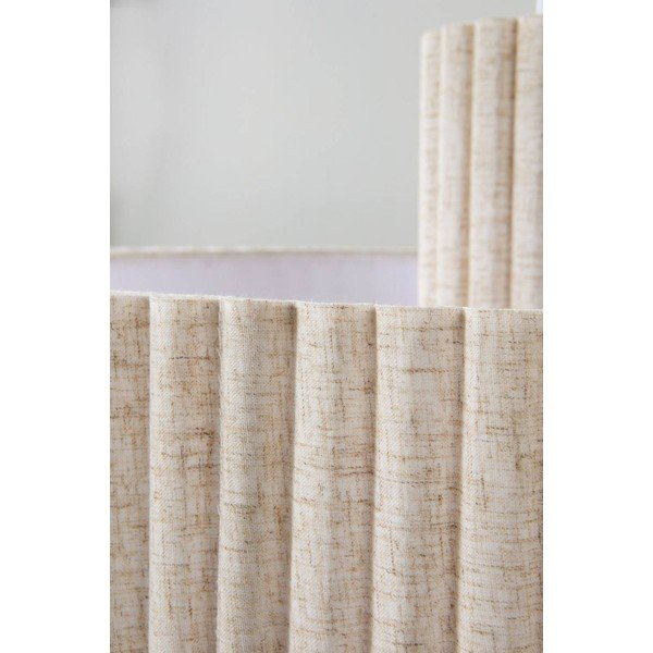 Béžové ľanové závesné svietidlo ø 60 cm Alina – Jotex-image-4