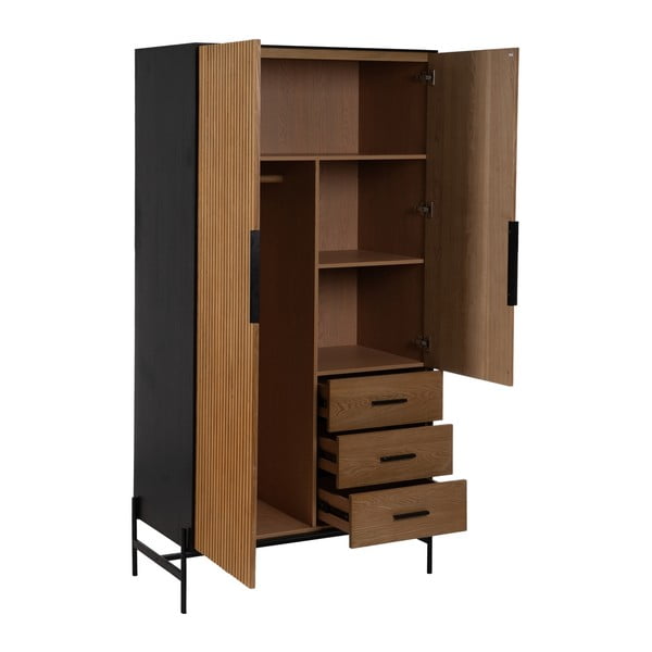 Šatníková skriňa v dekore jaseňa v prírodnej farbe 104x203 cm – Ixia-image-2