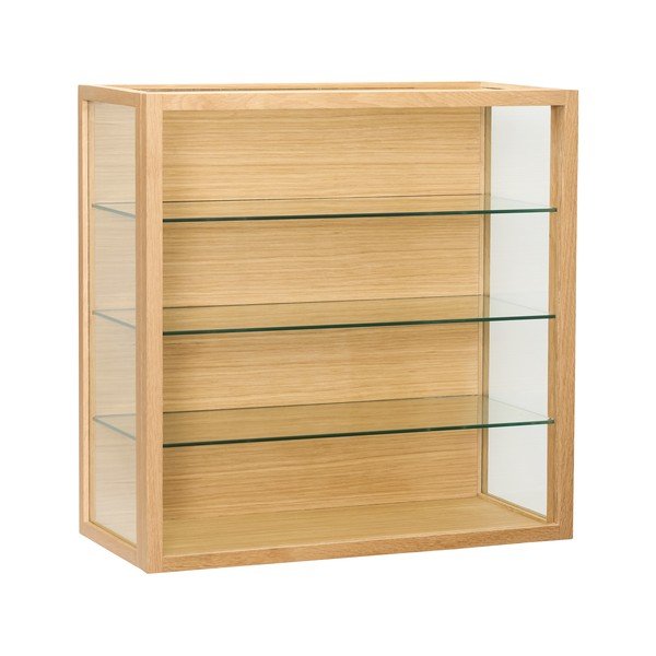 Závesná vitrína v dekore duba v prírodnej farbe 60x60x27 cm Poetic – Hübsch