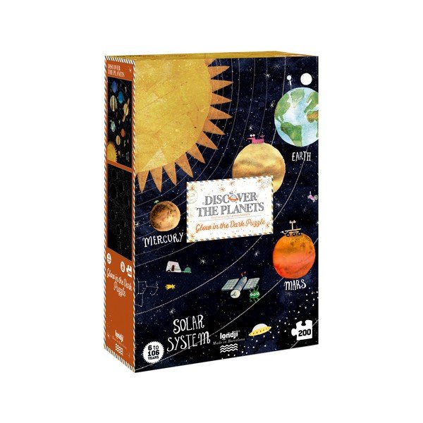 Veľké puzzle fosforeskujúce planéty Londji, 200 dielikov