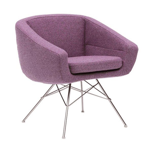 Fialové kreslo Softline Aiko Felt Melange Levander-image-2