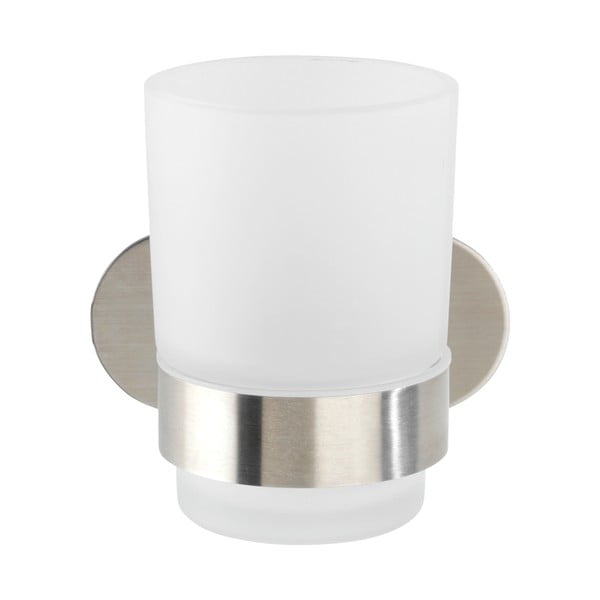 Samodržiaci sklenený téglik na zubné kefky v matne striebornej farbe Orea – Wenko-image-3