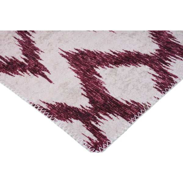 Vínovo-biely umývateľný koberec 160x230 cm - Vitaus-image-2