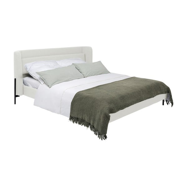 Krémová čalúnená dvojlôžková posteľ 160x200 cm Tivoli – Kare Design