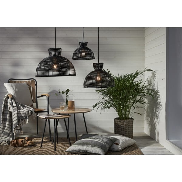 Čierne vonkajšie tienidlo pre stropné svietidlo Star Trading Runde, ø 37,5 cm-image-3